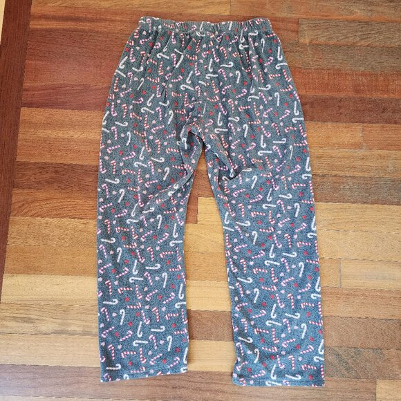 Love To Lounge "Candy Cane" Holiday Pajama Fleece Pants Size 10-12 - Picture 10 of 10